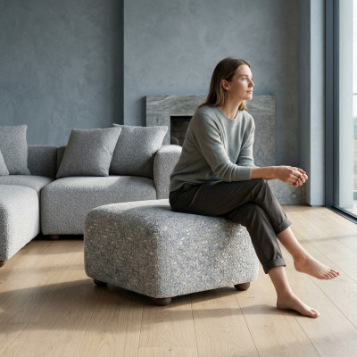 Wunnzëmmer Luxus Hocker Modern Designer Polster Wunnzëmmerschmuck Nei