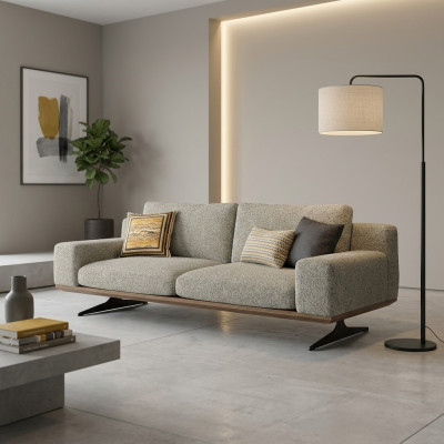Wunnzëmmer Sofa Dräisëtzer Modern Couch Polstersofa Luxus Polstermébel