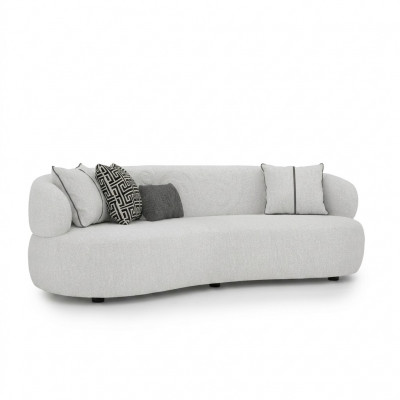 Living Room Wäiss Sofa Drësëtzeger Textil Polstermöbel Modern Designer Miwwelen
