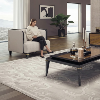 Nei Modern Miwwelen Wunnzëmmer Sëtzgefier Designer Ariichtung Wäiss Polstersëtz