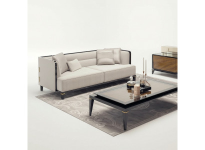 Wunnzëmmer Modern Wäiss Sofa Dräisëtzer Couch Designer Polsterméibel