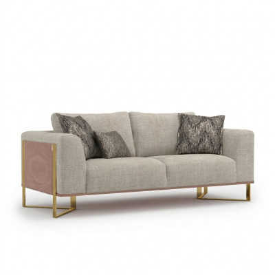 Zwee-Sëtz Sofa Wunnzëmmer Polstermöbel Design Couch Ariichtung Textil Nei