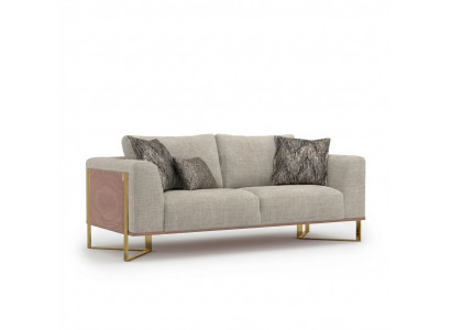 Zwee-Sëtz Sofa Wunnzëmmer Polstermöbel Design Couch Ariichtung Textil Nei