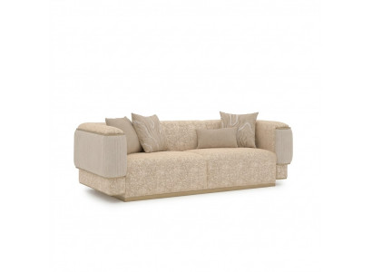 Dreesëtzeger Sofa Textil Wunnzëmmer Beige Polstermébel Luxus Sofas Canapé
