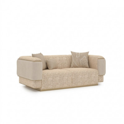 Luxus Stuff Miwwelen Canapé Couch Zwëschesëtz Beige Canapéën Polstermiwwelen
