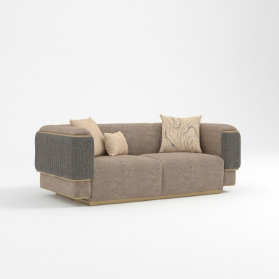 Modern Design Gro Zweesëtzer Sofa Couch Wunnzëmmer Ariichtung Nei