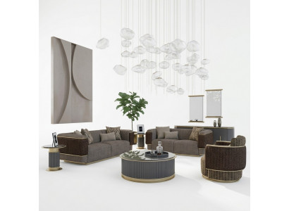 Wunnzëmmer Gepolstert Miwwelen Sofa Set Zweekascht Dräikascht Sofa Canapé Luxus Fotel