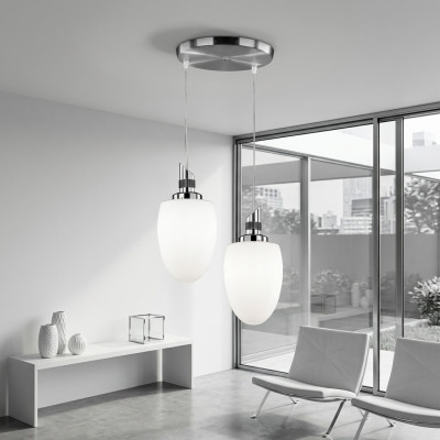 Plafongsliicht modern White Glass Wunnzëmmer Luxus neie Stil 33x70cm