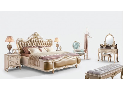 Schlofkummer Set Klassesch Designer Holzmiwwelen Luxus nei 8 Stéck