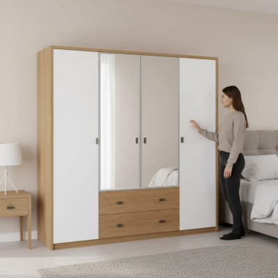 Kleederschaf Schief Schlofkummer modern Miwwelen Material Holz Luxus Schaf