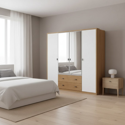 Kleederschaf Schief Schlofkummer modern Miwwelen Material Holz Luxus Schaf