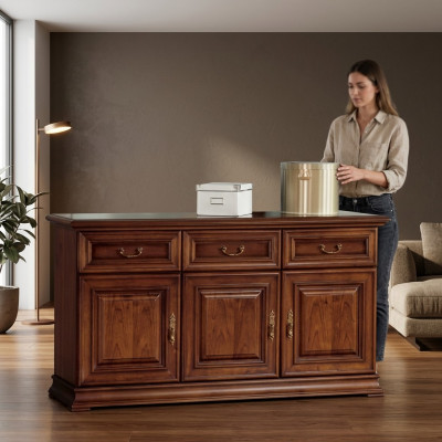 Kommode am Schlofzëmmer Klassesch Elegant Kommode Holz Miwwel Design