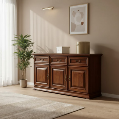 Kommode am Schlofzëmmer Klassesch Elegant Kommode Holz Miwwel Design