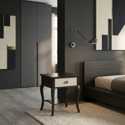 Nuechtstëppel Holz Dësch Schlofkummer Design Säitentëppel antik Stil Nei