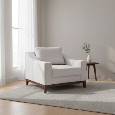 Wäissen skandinavesche Sëtzpolstersessel Fernsehsessel Lounge Club Miwwelen