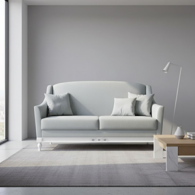 Canapé 2 Plazen Canapéen Design Luxus Textil Holz Polster Zwëschesëtzer Couchen
