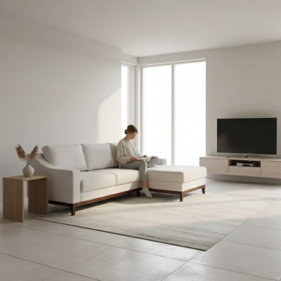Canapéen L Form Canapé Polster Wunnlandschaft Design Eckcanapé Textil Eckgarnitur