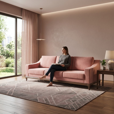 Dräisiwwer Canapé Couch Modern Miwwelen Wunnzëmmer Luxus Polstersofa Design