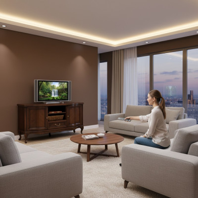 TV-Ständer RTV Lowboard Wunnwand Säitenschaf Holz Modernen Design