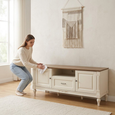 TV Stee Kommode Holzdësch Wandschema modernen RTV Stee Design