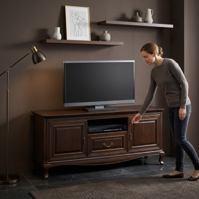 TV Stänner Massivholz Fernseher Stänner brong Schaf Möbelen