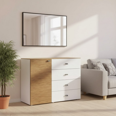Modern Kommode Luxus Säitendësch Design Schlofzëmmer wäiss Holzmoublen