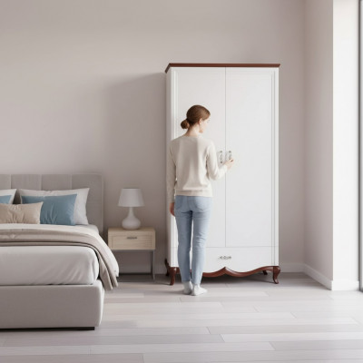 Kleederschaaf Kleederschéier Regal Lagerung Holzkabinet Schaf Miwwelen