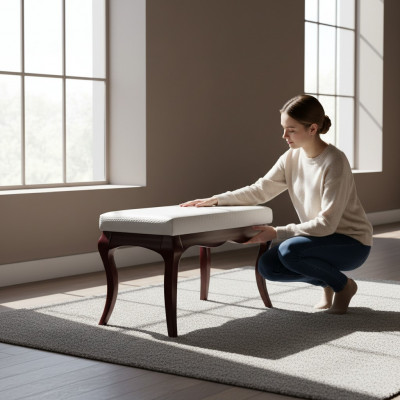 Hocker Designer Luxus Polster Bank Sëtz Relax Antik Stil Schlofzëmmer Nei