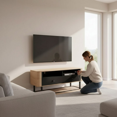 TV Steeën RTV Lowboard Regal Säitendësch Dësch Modern Luxus Fernsehstand