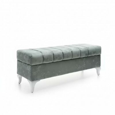 Klassesch Design-Bank Ottoman Sëtzocker Zweesëtzer Textil Foussocker