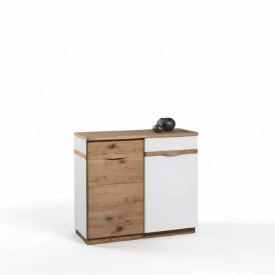Kommod mat 3 Tirangen Sideboard wäiss Anrichte Holz modern