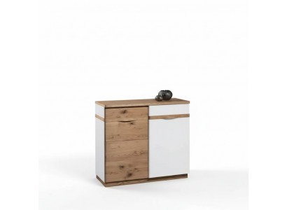 Kommod mat 3 Tirangen Sideboard wäiss Anrichte Holz modern
