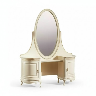Make-up Dësch Spigel Schlofkummer Luxusmiwwelen beige Konsolen Säitenbord Dësch