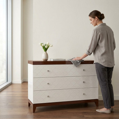 Luxus Kommoden Buffetschaf am Wunnzëmmer Holz Design Sideboard Miwwl Kommode