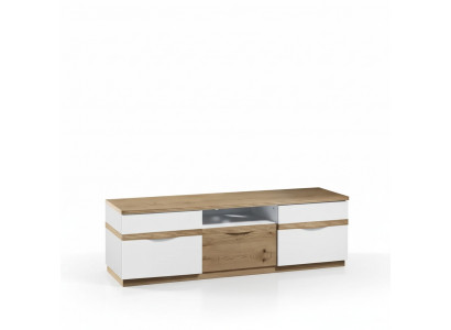 TV-Ständer Fernsehwand Wunnwand Lowboard wäiss Héichglanz TV-Ständer