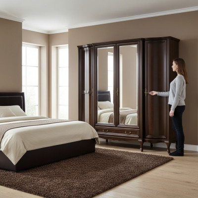 Kleederschaf Schaf Luxus Holz Schief Schatzmëbel Design Luxusmëbel Schlofzëmmer