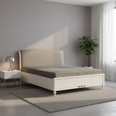 Bett Modernen Design Luxus Polster Bettstoff Bett am Schlofzëmmer