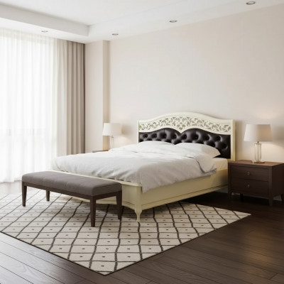 Bett Miwwel Design Better wäiss Duebelbett Luxus Schlofkummer Holz
