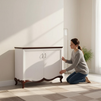 Luxus Schlofkummer Kommode mat Holzschafdesign Miwwelen Holz