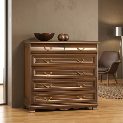 Schief geziichten Kommodë Massivholz Stotzen Eech Massivholz Kommoden Sideboard Neit