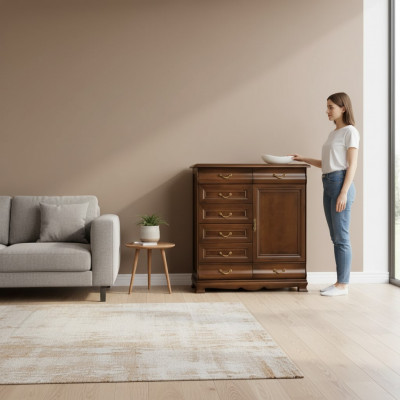 Schief East Eik Massivholz Kommoden Sideboard Kommode Echt Holz Schaf.