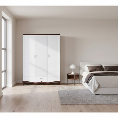 Schlofzëmmer Kleederschaf Holz Massiv Holz Schief Garderobe Ariichtung