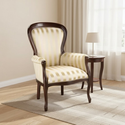 Luxus Fotell Living Zëmmer Textil Fotell klasseschen Design Polsterung