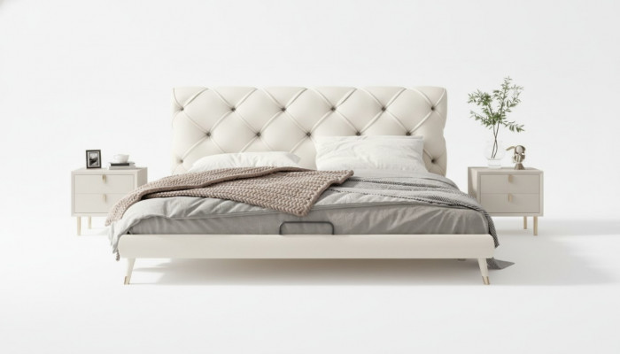 Moderne Bett Luxus Schlofkummer Better Stil Bettrahmen Miwwelen Ariichtung
