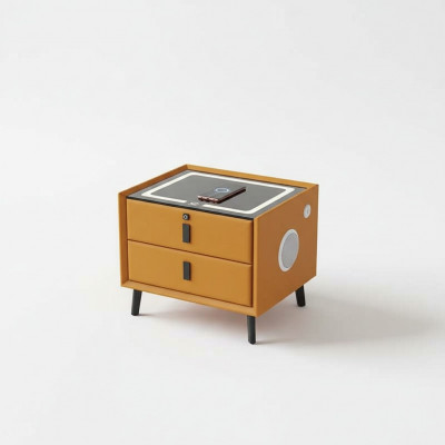 Smart Table intelligent Lade-Schublade an Ärem Schlofzëmmer am Banneraum