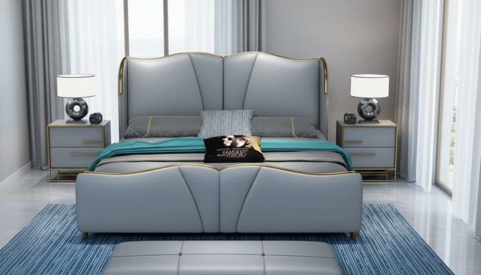 Bett Miwwel Design Better Duebelbett Luxus Schlofzëmmer Holz nei