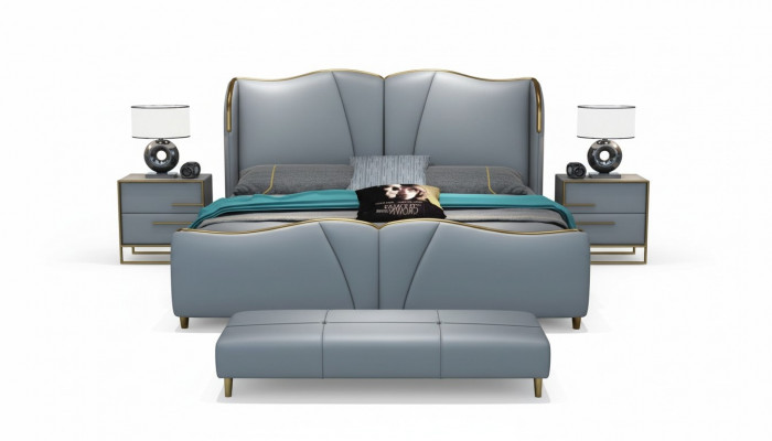 Bett Miwwel Design Better Duebelbett Luxus Schlofzëmmer Holz nei