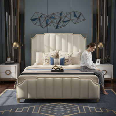 Bett Design Duebelbett Luxus Better Polster Schlofzëmmer Miwwelen 180x200