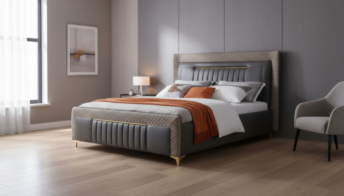 Modern Bett Betten modern Luxus Liederbett Hotelbett Duebelbett Nei