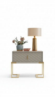 Wäiss Design Nuetsdësch Konsole Niewendëscher Schlofkummer Holz Luxus Konsolen